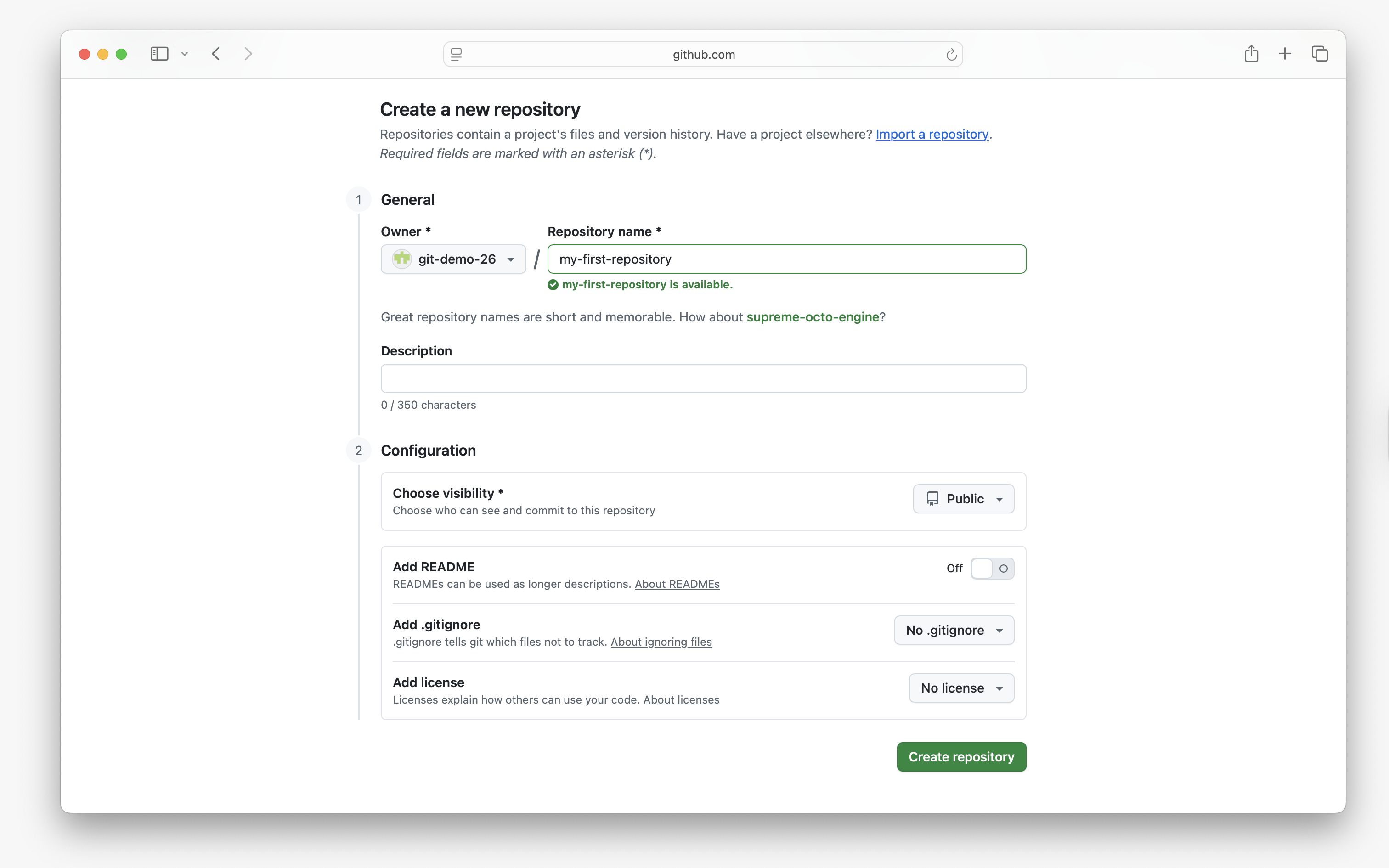 Describing the new GitHub repo